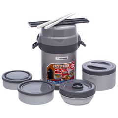 Набір для ланчу ZOJIRUSHI (Японія) SL-JAF14SA 1.23л срібло, фото 