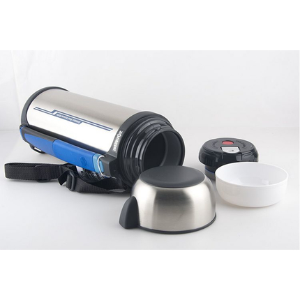 Японський термос Zojirushi SF-CC15XA 1.5 л — вакуумний, нержавіюча сталь, ручка та ремінець, Об'єм: 1.5, Колір: сталевий, фото , изображение 5