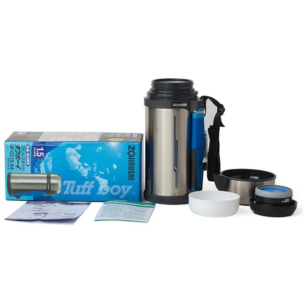 Японський термос Zojirushi SF-CC15XA 1.5 л — вакуумний, нержавіюча сталь, ручка та ремінець, Об'єм: 1.5, Колір: сталевий, фото , изображение 13
