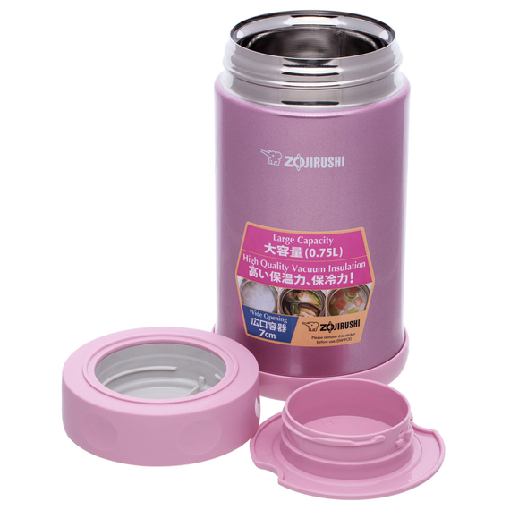 Термоконтейнер харчовий ZOJIRUSHI (Японія) SW-FCE75PS 0.75л рожевий, фото , изображение 2