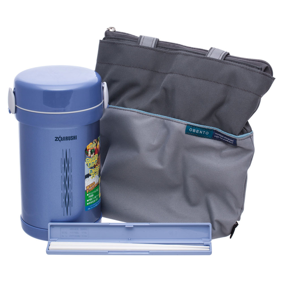 Набір для ланчу ZOJIRUSHI (Японія) SL-NC09AA (синій), фото , изображение 3