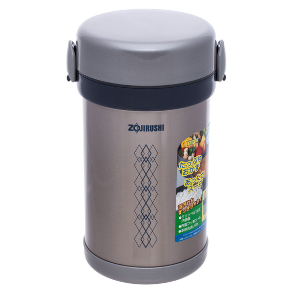 Набір для ланчу ZOJIRUSHI (Японія) SL-NC09ST сталевий, фото , изображение 2