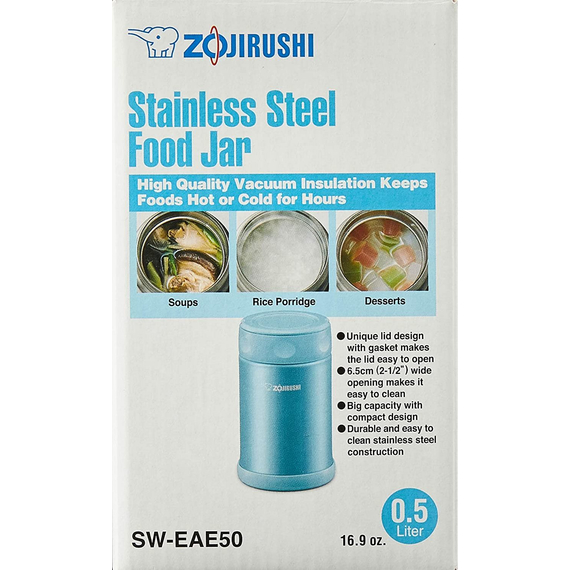 Термоконтейнер харчовий ZOJIRUSHI (Японія) SW-EAE50AB 0.5л блакитний, фото , изображение 5