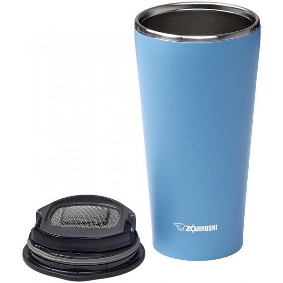 Термостакан ZOJIRUSHI SX-FSE45AJ із ситечком 0.45л, блакитний, Об'єм: 0.45, Колір: блакитний, фото , изображение 3