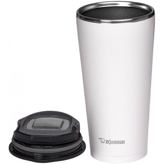 Термостакан ZOJIRUSHI SX-FSE45WA із ситечком 0.45л, білий, Об'єм: 0.45, Колір: білий, фото , изображение 3