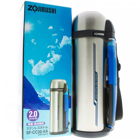 Термос ZOJIRUSHI (Японія) SF-CС20XA 2л сталевий (складна ручка+ремішок), Об'єм: 2, Колір: сталевий, фото , изображение 9