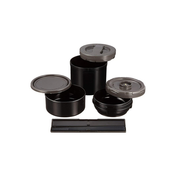 Набір для ланчу ZOJIRUSHI (Японія) SL-XE20AD чорний, фото , изображение 2